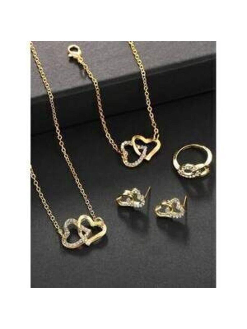 Heart Shape Pendant Necklace Includes Bracelet Nec Dainty Gift